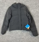 Columbia Womens Amaze Puff Hooded Jacket 650 Down Fill Black Size Medium Zip Up