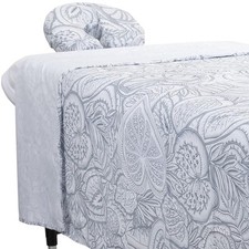 ForPro Premium White Island Tranquility Microfiber Massage Sheet Set 3 Piece