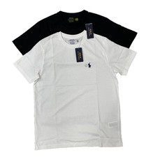 Polo Ralph Lauren Men's Custom Slim Fit Crewneck T-Shirt Black White -S-XXL