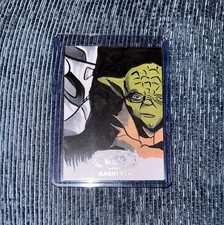 Star Wars Hyperspace Yoda and Clone on Kashyyyk Order 66 authentic sketch card