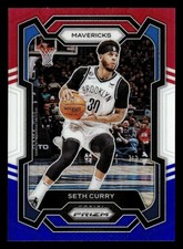 Seth Curry 2023-24 Prizm RWB Refractor #219 Dallas Mavericks Red White Blue *038