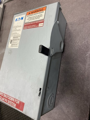 #ad Eaton 60 Amp Fused Disconnect Switch – Heavy Duty – 240V 600V – Outdoor Rated $25.00