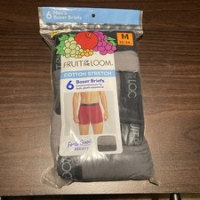 Fruit of the Loom Men's Cotton Stretch Boxer Briefs Size M - 6 Pack