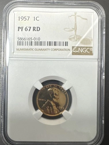 1957 Proof Lincoln Cent --NGC PF 67 RD