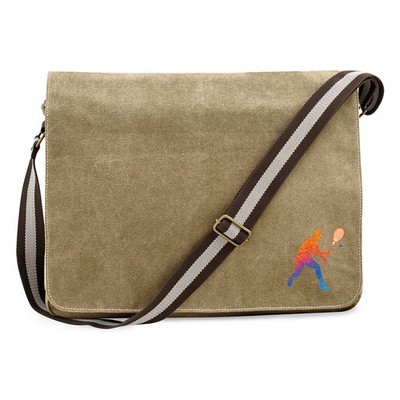 Umhängetasche Squash bunte Silhouette Geschenkidee Squash Geschenk Präsent Mitbr