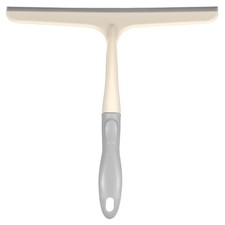 Shower Squeegee 9.6 Inch Cleaner Tool with Hole for Glass Window, Beige