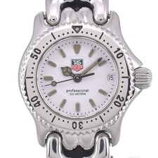 TAG HEUER WG-1410-0 Ladies Quartz 200M SS Watch, White Dial, Good Cond From Japa