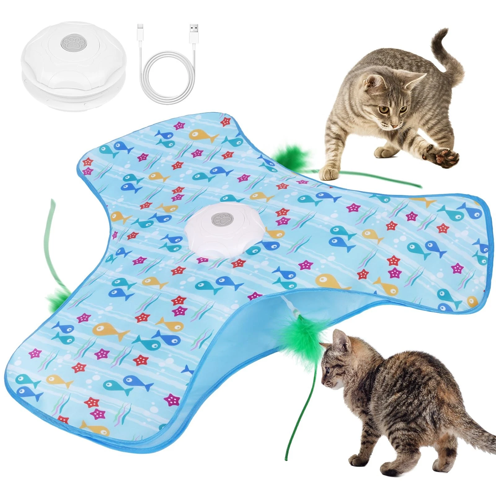 Interactive Cat Toy Hide and Seek Interactive Cat Toys Touch-Activated