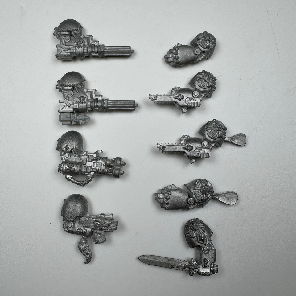 Vintage Games Workshop 40K Wolf Guard Terminators 1992 Metal With Spare Arms - Image 4 of 4