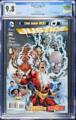Justice League #0 (2012) CGC 9.8 NM/M Variant New 52 Ivan Reis cover Geoff Johns