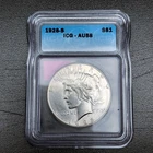 1928-S Peace Silver Dollar $1 ICG AU58 Key Date About Uncirculated Slabbed ⭐
