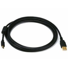 2 Pack Monoprice 6ft USB 2.0 Type A Male to Mini-B 5 Pin Cable Ferrite Core