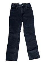 Abercrombie  Fitch The Ankle Straight Jeans Ultra High Rise Womens Black 25/0s