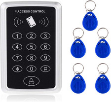 Door Access Control System, Stand-Alone Password Keypad  5PCS Key Fobs Keychain