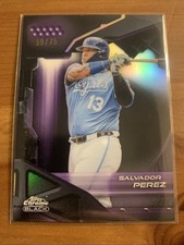 2026 Topps Chrome Black Salvador Perez #71 Purple Refractor #59/75
