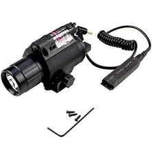 NEW! TACTICAL 200LM 650NM CREE LED FLASHLIGHT & RED LASER SIGHT COMBO 300 METERS