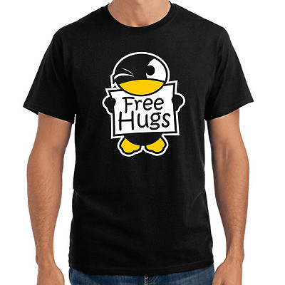 Free Hugs Pinguin Penguin Sprüche Geschenk Lustig Spaß Comedy Fun Spruch T-Shirt