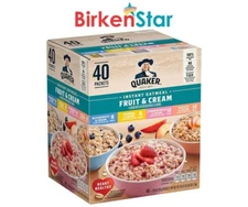 Quaker Instant Oatmeal Fruit & Cream, Variety Pack (42.3 oz., 40 pk.)