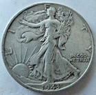 1943-D WALKING LIBERTY HALF DOLLAR, 90% SILVER, VF+ CONDITION, CIRCULATED