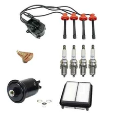 Tune Up Kit Filters Cap Rotor Spark Plugs & Wire Set For Toyota Camry 86-91 3SFE