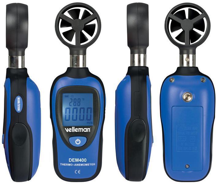 Velleman DEM106 Termometro Elettronico Digitale Con Doppio Ingresso Per Termocoppie K E J, Nero/nero