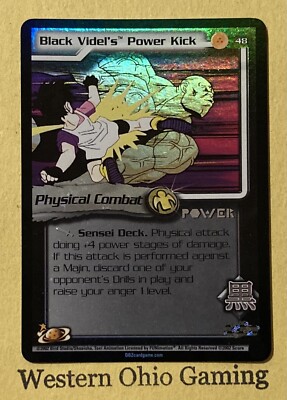 Dragon Ball Z CCG Black Videl's Power Kick #48 Foil TCG World Games Saga