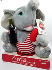 Coca Cola Brand - Plush Collection Elefant pl&uuml;sch Figur alt rar Original Etikett