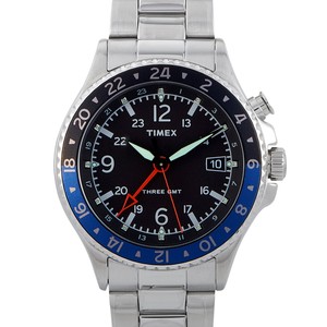 Timex Allied Three GMT Black Dial Watch TW2R43500 753048718108 | eBay