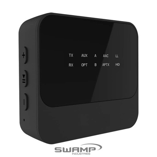 SWAMP Bluetooth v5 aptX Audio All in One Transmitter Receiver with Cables