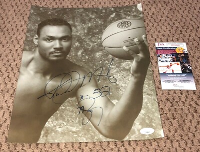 karl malone autographed basketball