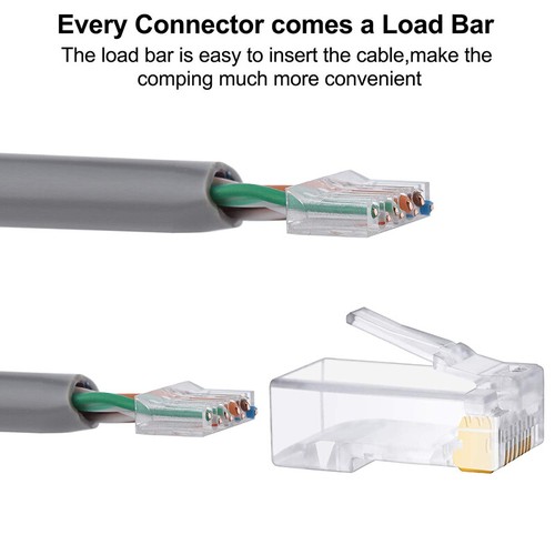 ethernet cable connector rj45 plug cat6 lan network conector rj45 8p8c modular - 第 4/12 張圖片
