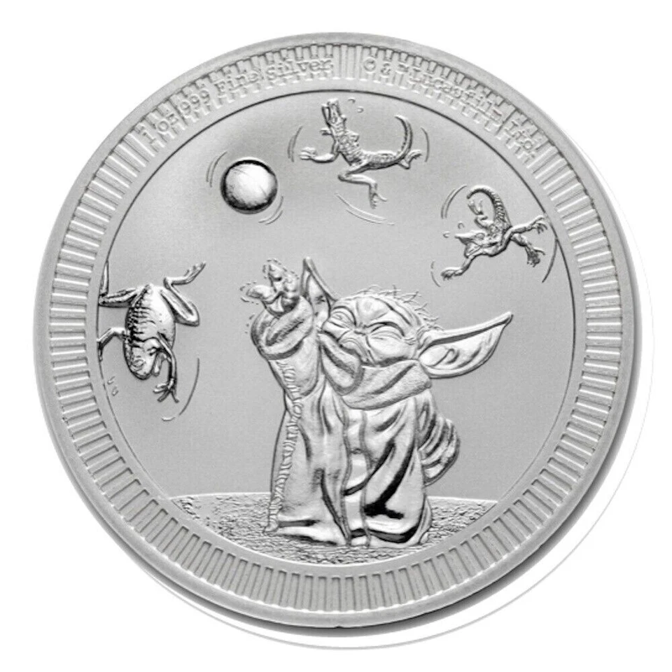 2024 Niue 1 oz Silver $2 Star Wars: Grogu "Baby Yoda" BU Coin