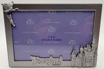 Disneyland Picture Frame 100th Anniversary TinkerBell Sleeping Beauty Castle 4x6