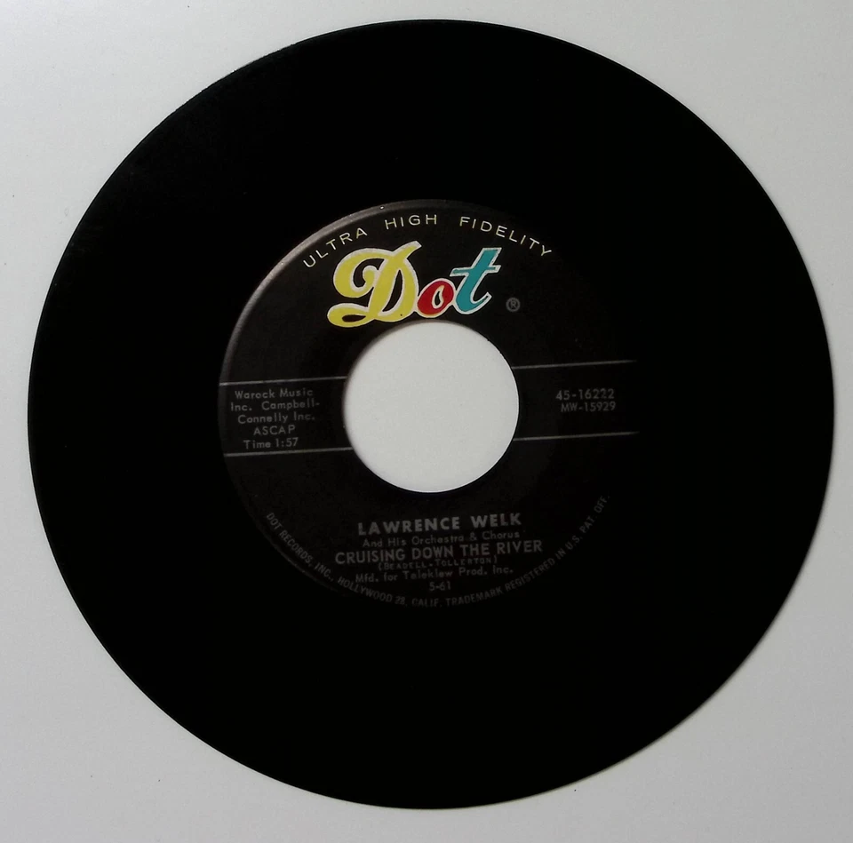 ВИНИЛОВАЯ ПЛАСТИНКА LAWRENCE WELK CRUISING DOWN THE RIVER/YELLOW BIRD DOT 45 55-45 - Изображение 2 из 3