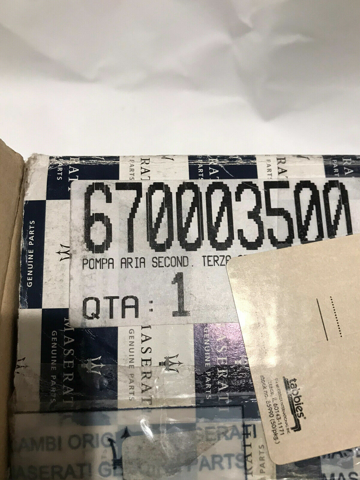 Maserati Ghibli Quattroporte Levante 3.8 V8 2014+ Secondary Air Pump