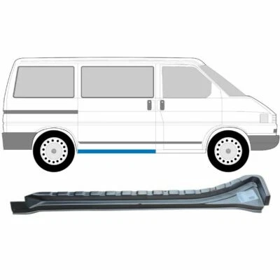 VW TRANSPORTER T4 LWB 1990-2003 Porte coulissante Tole de reparation intérieur - Photo 1/2