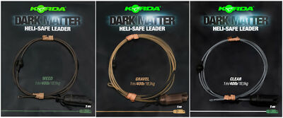 Korda Karpfenrig zum Boilieangeln Dark Matter Leader Heli Safe 1m 40lb, Montage