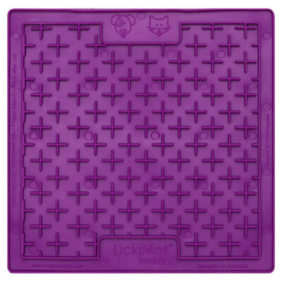 LickiMat Buddy Cat purple 20x20cm Futtermatte für Katzen