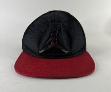 JORDAN YOUTH SNAPBACK BASEBALL HAT CAP BLACK RED BRED Size 4/7 NIKE AIR