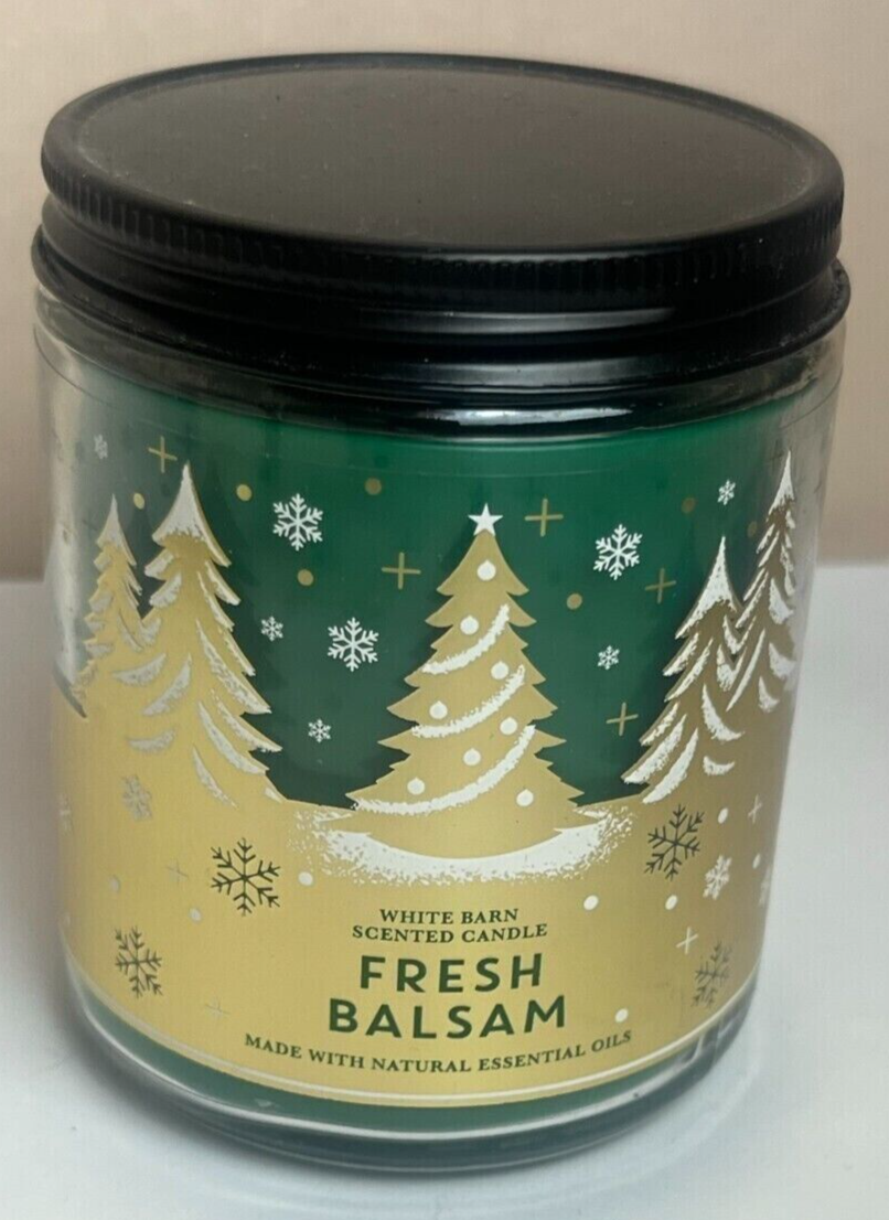 Bath & Body Works White Barn FRESH BALSAM Scented Candle Jar 7 Oz eBay