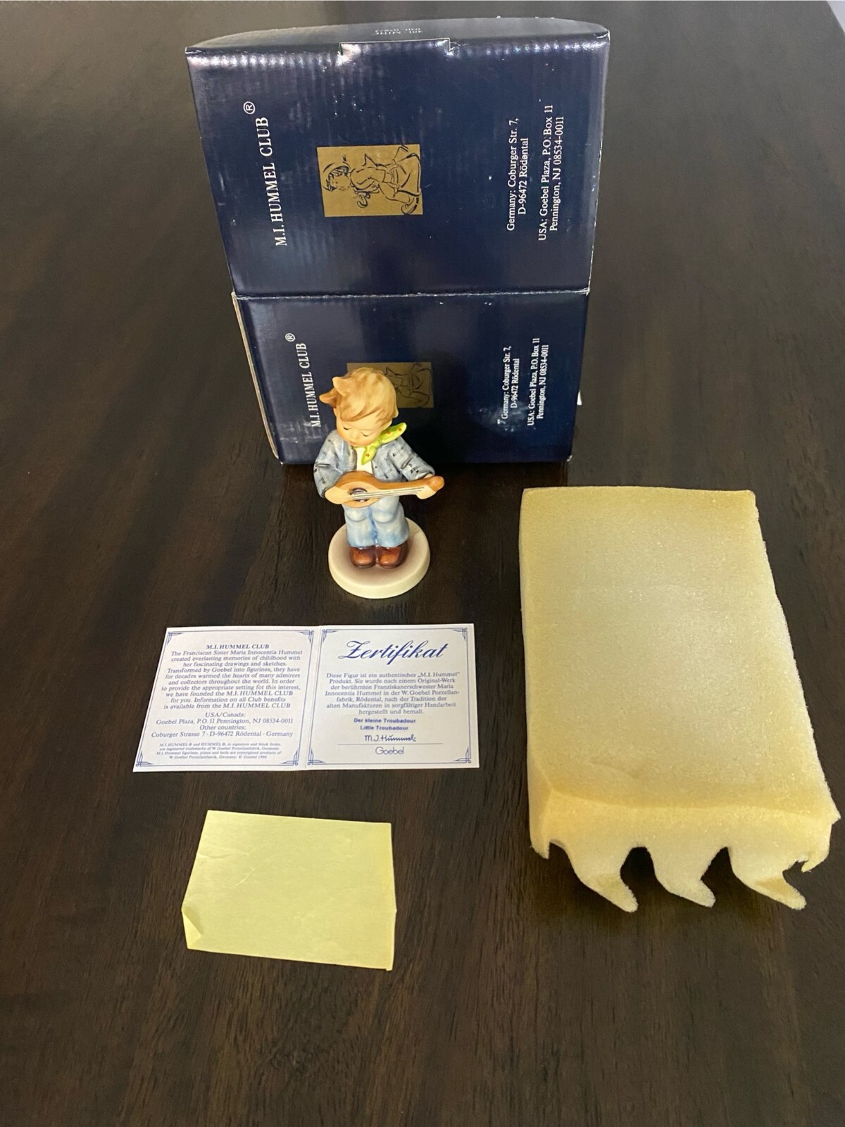 Goebel M.I. Hummel Little Troubadour in New open Box & COA