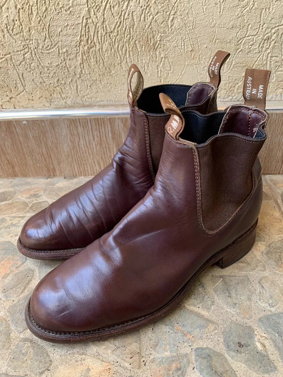 Vintage RM Williams Boots | Chocolate Brown Leather Chelsea Boots Mens 11