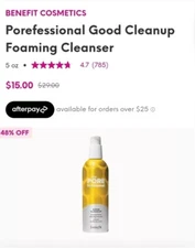 Benefit Cosmetics PÖREfection Good Cleanup Foaming Cleanser