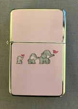 Cute Elephant Parade Flip Top Oil Lighter Windproof