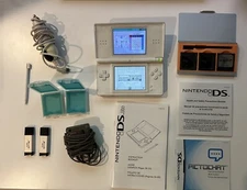 Nintendo DS Lite Handheld Console Polar White USG-001 with Bonuses, READ DESC.