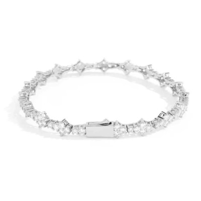 Iced Out Cubic Zirconia Tennis Bracelet Layering Bracelets Trendy Stuff for Men 