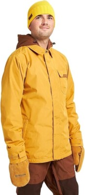 Burton Men's Dunmore Snowboard Ski Jacket 2L Yellow Tan Brown