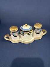 vintage Noritake porcelain condiment set salt...