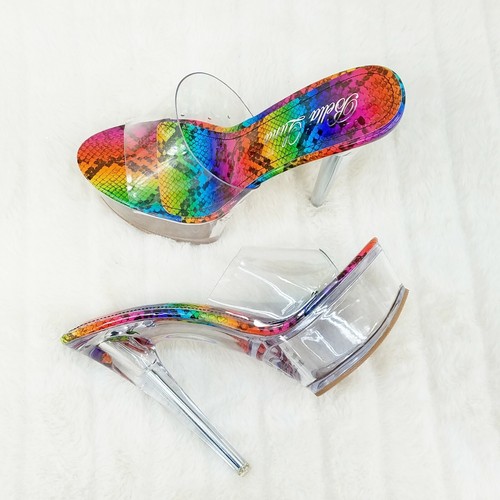 High Heels Rainbow Snake Foot-bed Slip 
