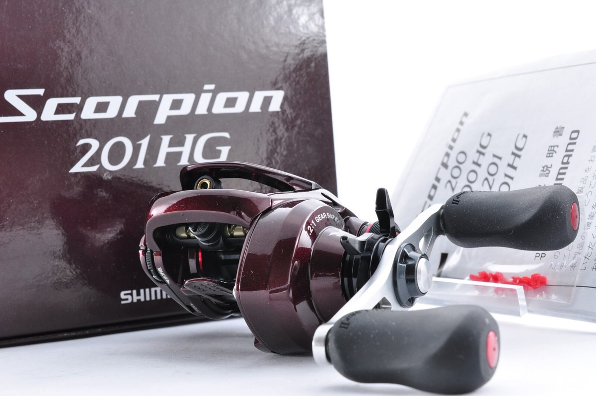 Shimano 14 Scorpion 201 HG Left Handle Baitcasting Reel w/Box Near Mint  JAPAN